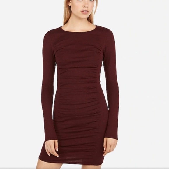 Express Dresses & Skirts - EXPRESS Ruched Sweater Dress NWT